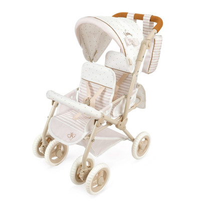 Skladací kočík pre dvojčatá bábiky s taškou Verona - 72 cm DeCuevas
