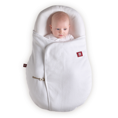 Prikrývka na Cocoonababy Quilted White Red Castle