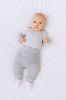 Zimné prešívané nohavice buggy šedej Baby Service