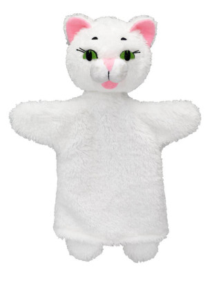 Mačička biela 26 cm maňuška