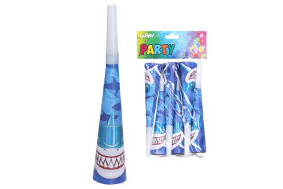 Párty trúbky Žralok 20 cm, 6 ks