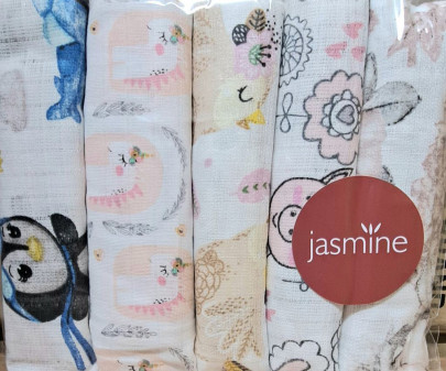 Bavlnené plienky box 70 x 80 cm 5 ks Jasmine Animals 3