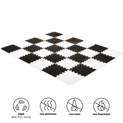 Podložka penové puzzle Luno 150x180 cm Black 30 ks