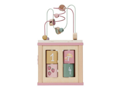 Kocka s aktivitami drevená Fairy Garden Little Dutch