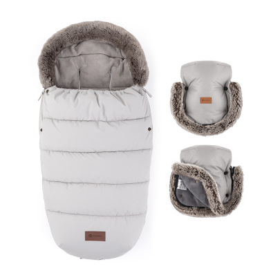 Set zimný fusak Comfy 4 v 1 + rukavice na kočík Furry Petite & Mars