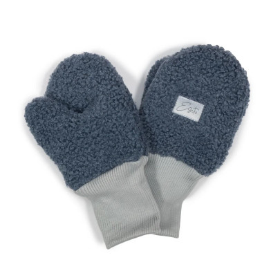 Zimné palcové rukavice Teddy fleece double Denim blue Esito