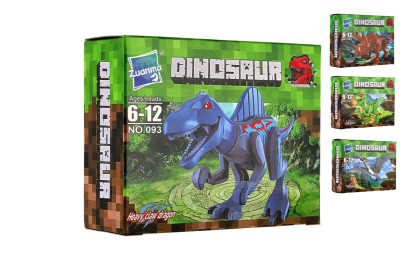 Stavebnica dinosaurus plast mix druhov v krabičke 13x10cm