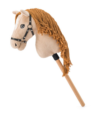 Hobby horse Gracia, béžová kobyla so šnúrkovou hrivou na tyči Faunica