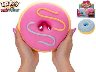 Mega Squeeze Jumbo strečový donut 16 cm -krčiaca antistresová hračka