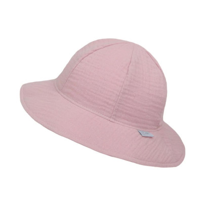 Dievčenské klobúk mušelín Powder pink Esito