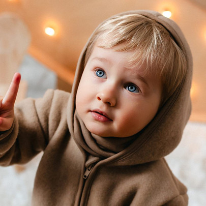 Detský merino nákrčník karamelový one size Eevi
