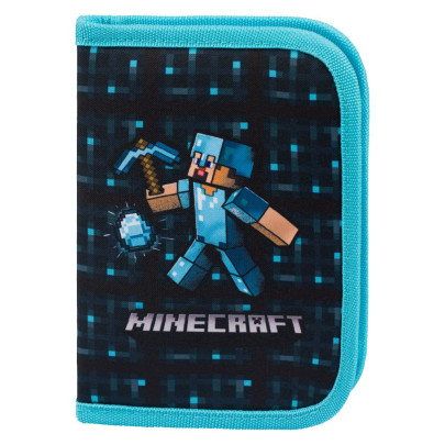 Školský peračník jednoposchodový Minecraft Blue Axe Baagl