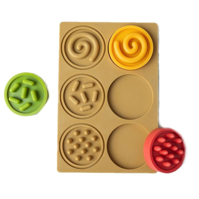 Puzzle senzorické kolieska, pastelové