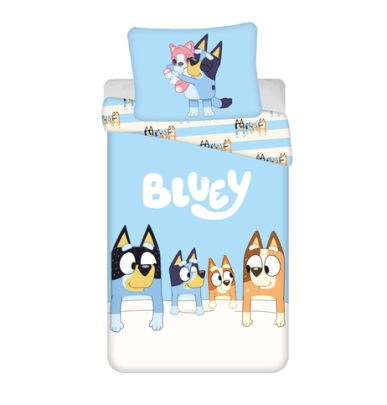 Obliečky Bluey 140 x 200, 70 x 90 cm Jerry Fabrics