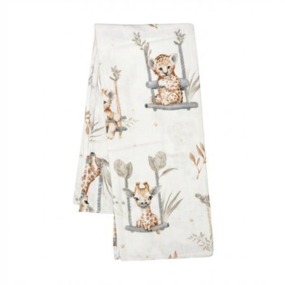 Flanelová plienka s potlačou ZOO beige New Baby