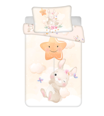 Obliečky do postieľky Bunny Star baby 100 x 135, 40 x 60 cm Jerry Fabrics