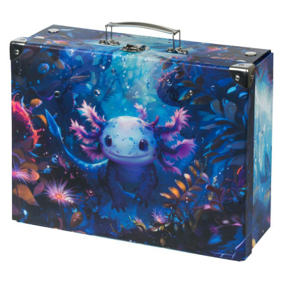 Skladací školský kufrík Axolotl s kovaním Baagl