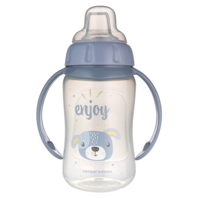Hrnček tréningový Cute Animals so silikónovým náustkom 320 ml Canpol babies