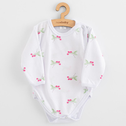 Dojčenské celorozopínacie body Classic II raspberry New Baby