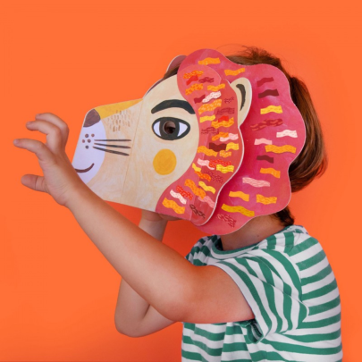 Maska so samolepkami Be wild! Lion Londji