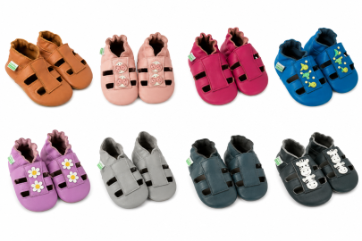 Kožené capáčky sandálky Barefoot Vel. M (6-12 mes.) Hopi Hop