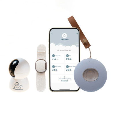 Relax Chytrý senzor pre deti 0 m - 5 rokov Set s HD kamerou, opasok ruka/noha BabySensor