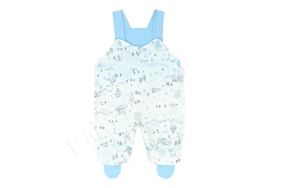 Bavlnené polodupačky - lacláčky Mestečko modré Baby Service