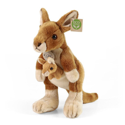 Plyšový klokan s mláďaťom 27 cm Eco-Friendly Rappa