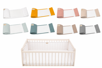 Mušelínový mantinel do postieľky Bump Air 180 x 30 cm Babymatex
