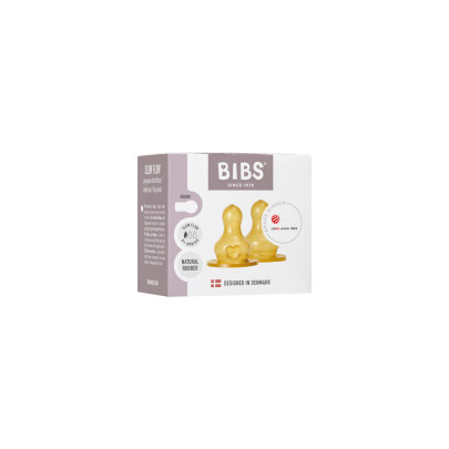 Kaučukové cumlíky na dojčenskú fľašu - stredný prietok Bibs