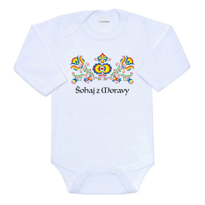 Detské body s potlačou Ľudový vzor Šohaj z Moravy New Baby
