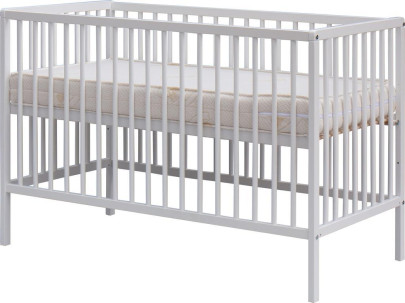 Detská postieľka Scarlett Glera 120 x 60 cm (buk) - biela