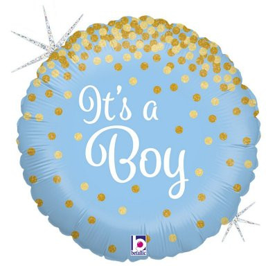 Kruh - It´s a Boy 18"/46 cm fóliový balónik nafukovací