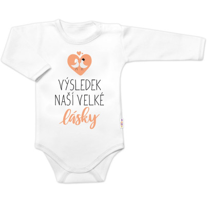 Body dlhý rukáv, Výsledok našej veľkej lásky Baby Nellys, biele