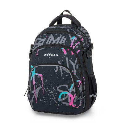 Študentský batoh Oxy Scooler Graffiti Pink OxyBag
