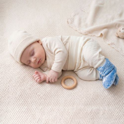 Zimné capáčky wellsoft lodgerky svietiace v tme Baby Service modré
