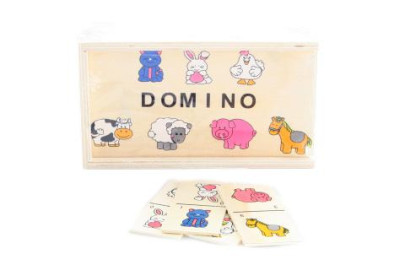 Drevené domino zvieratká
