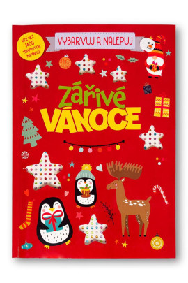 Vyfarbuj a nalepuj Žiarivé Vianoce Viac ako 1400 trblietavých kamienkov