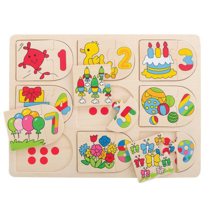 Obrázkové počítacie puzzle Bigjigs Toys