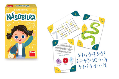Chytré kvízy Násobilka náučná spoločenská hra Dino