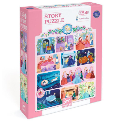 Story puzzle Popoluška - 54 dielikov Djeco