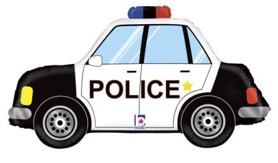 Auto policajný 31"/79 cm fóliový balónik