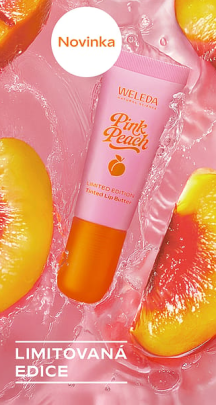Pink Peach Tónovaný balzam na pery 7 ml Weleda