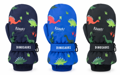 Detské zimné palcové rukavice 14 cm Dinosaurus Be Snazzy
