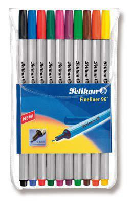 Fineliner 96 10 farieb Pelikan