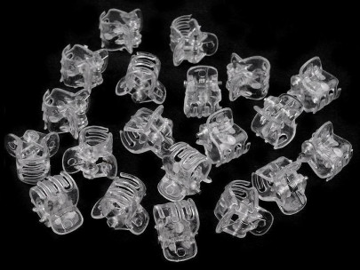 Škripec do vlasov malý 10x13 mm transparent 10 ks