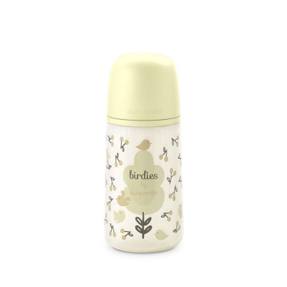 Dojčenská fľaša 270 ml fyziologická M Birdies Suavinex