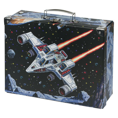 Skladací školský kufrík Pixel Space s kovaním Baagl
