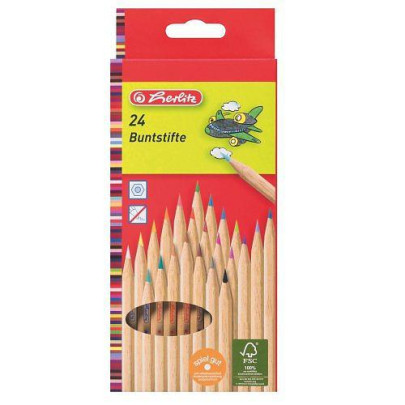 Herlitz - Pastelky 24 farieb prírodné