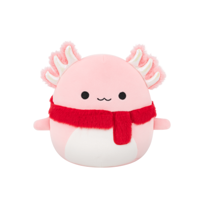 Squishmallows ružový axolotl so šálom - Archie, 30 cm